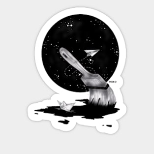 My place under the moon Sticker